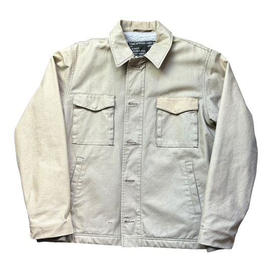 Stussy beige sherpa lined jacket (L)