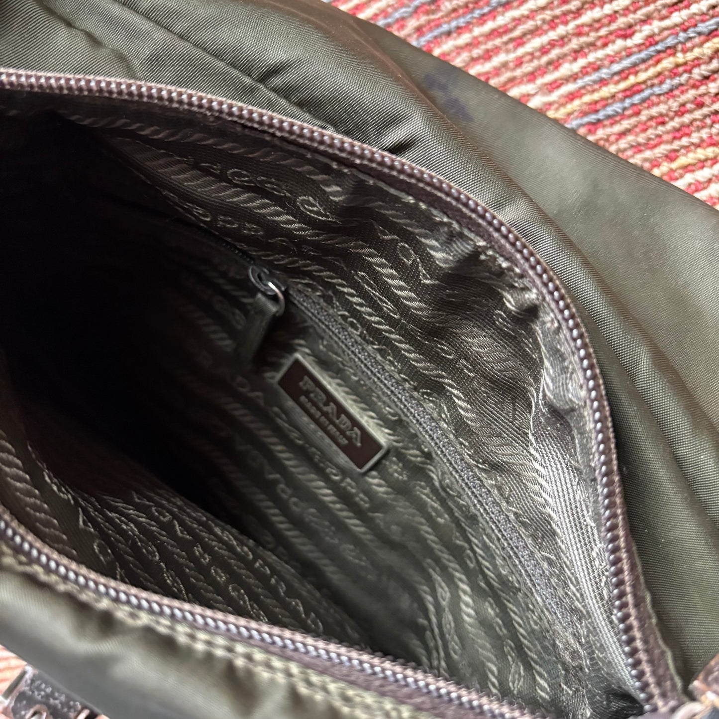Prada green crossbody bag