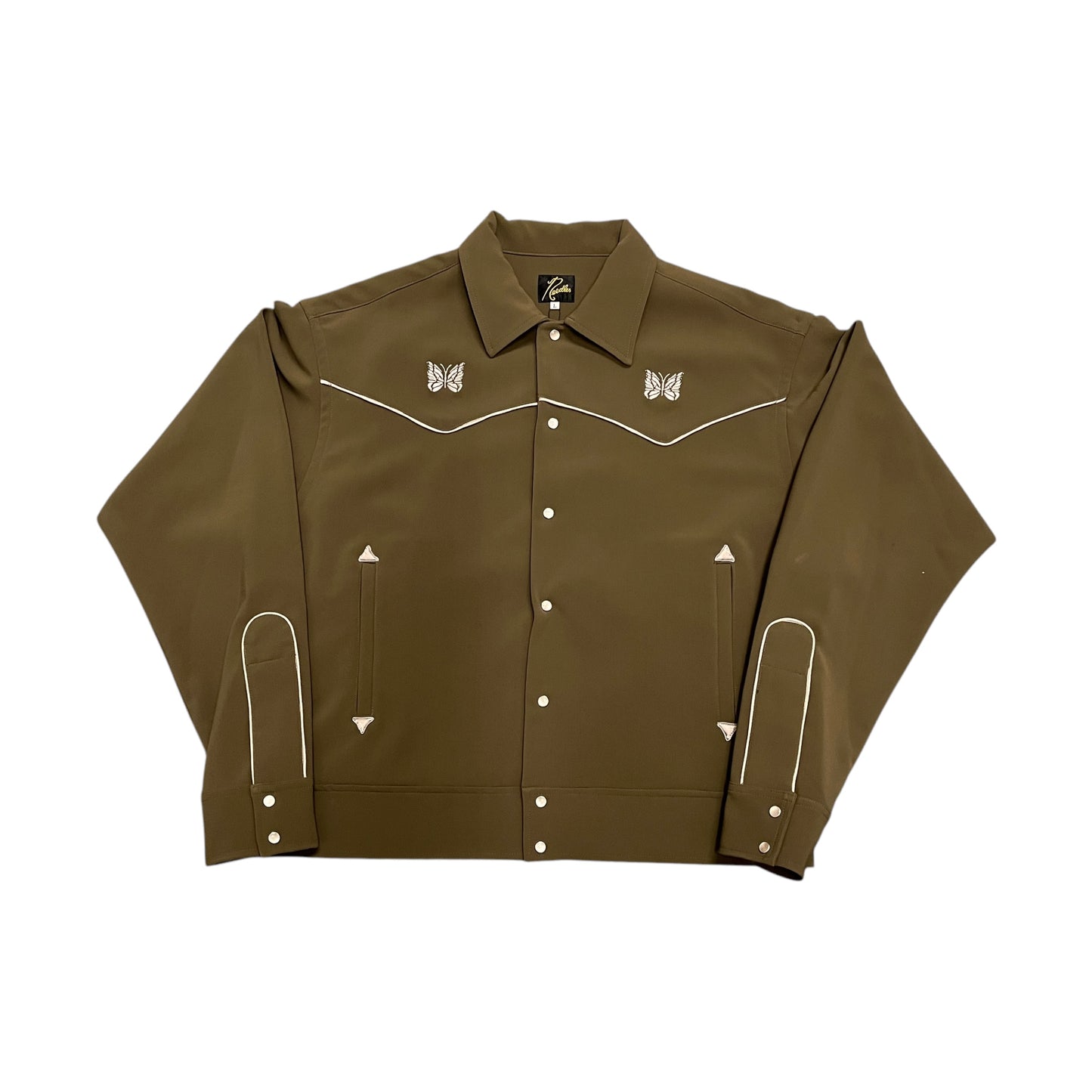 Needles khaki green cowboy jacket (L)