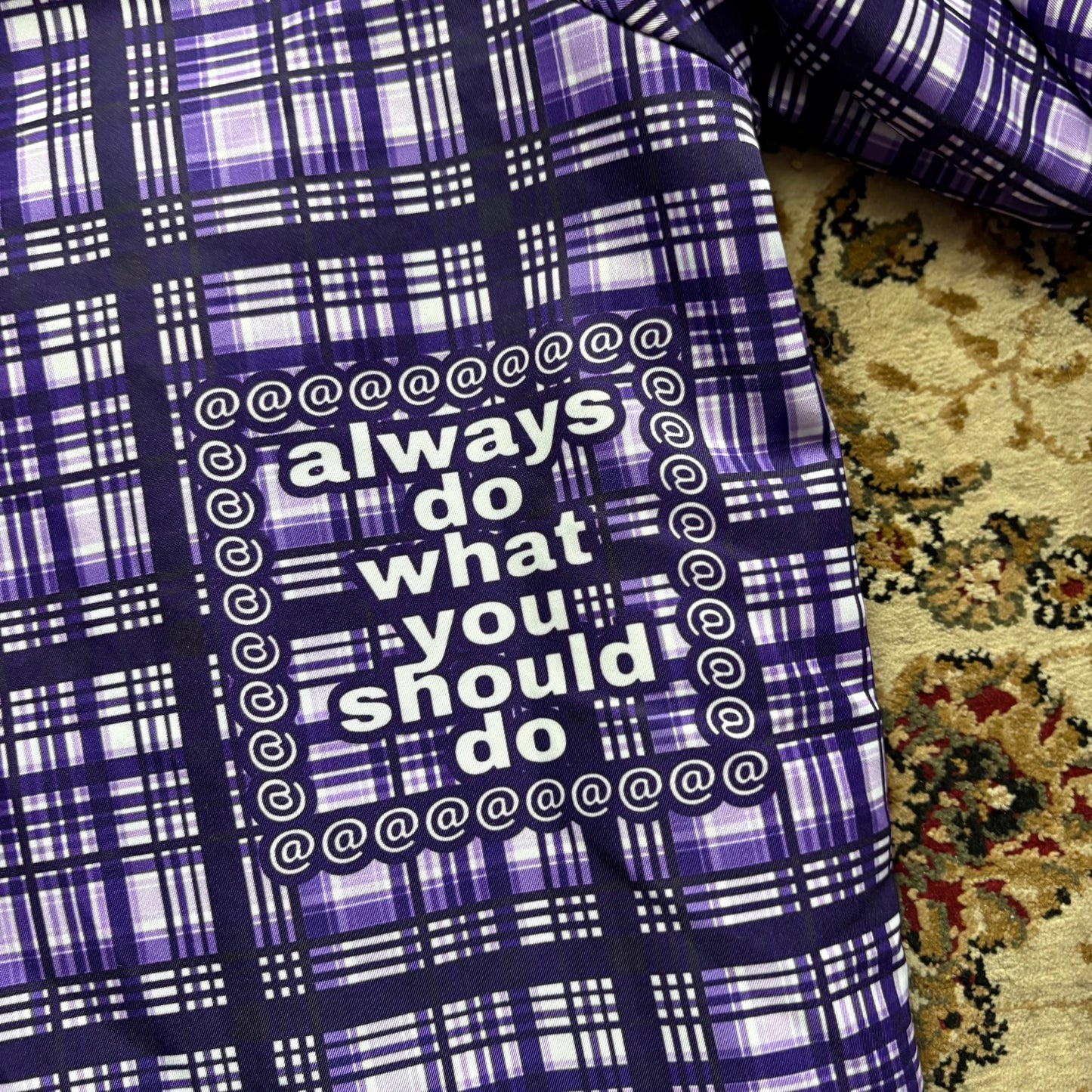 ADWYSD purple check jacket (XL)
