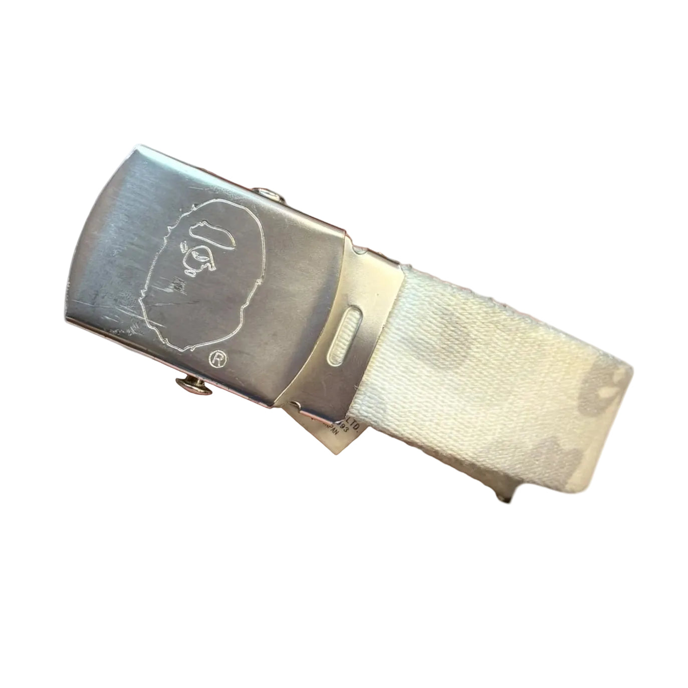 BAPE bathing ape white camo belt (one size)