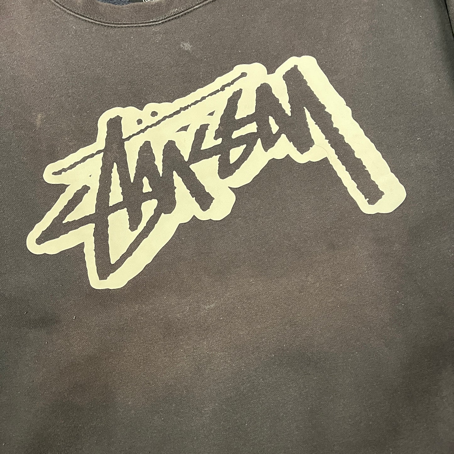 Stussy black spellout sweatshirt (L)