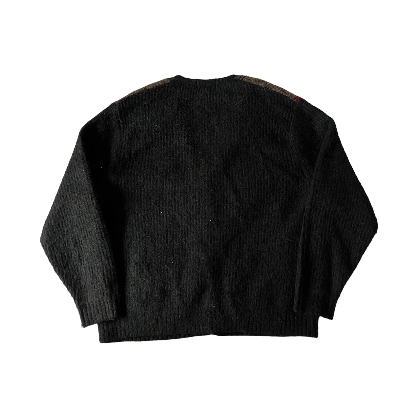 Supreme black brushed grid cardigan (L)