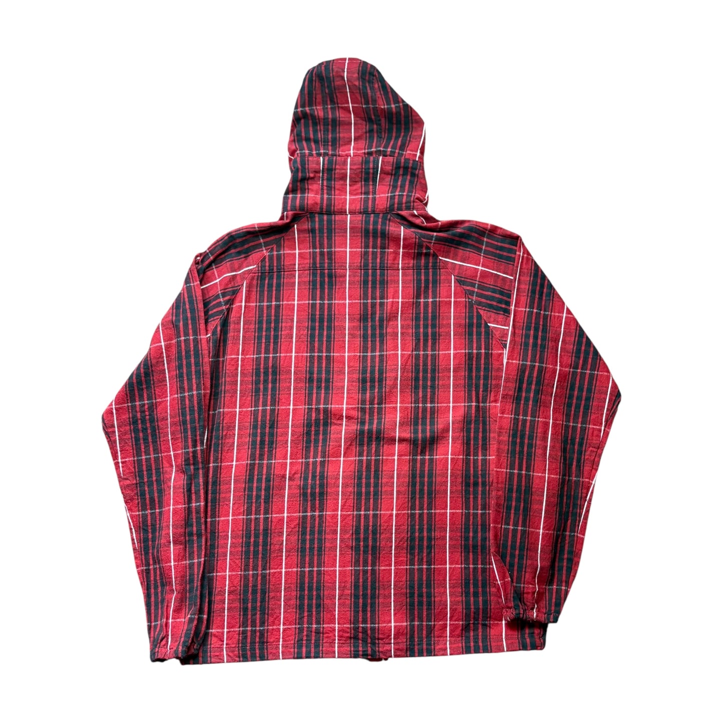 Stussy red tartan zipup jacket (XL)