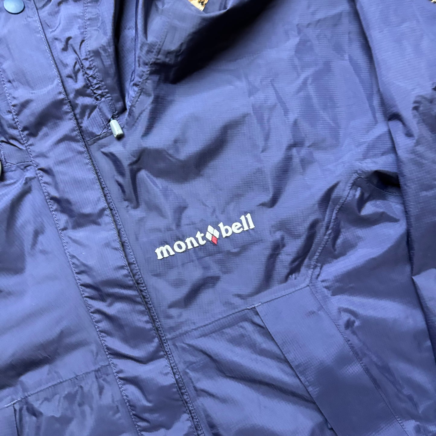 Montbell navy blue waterproof shell jacket (S)