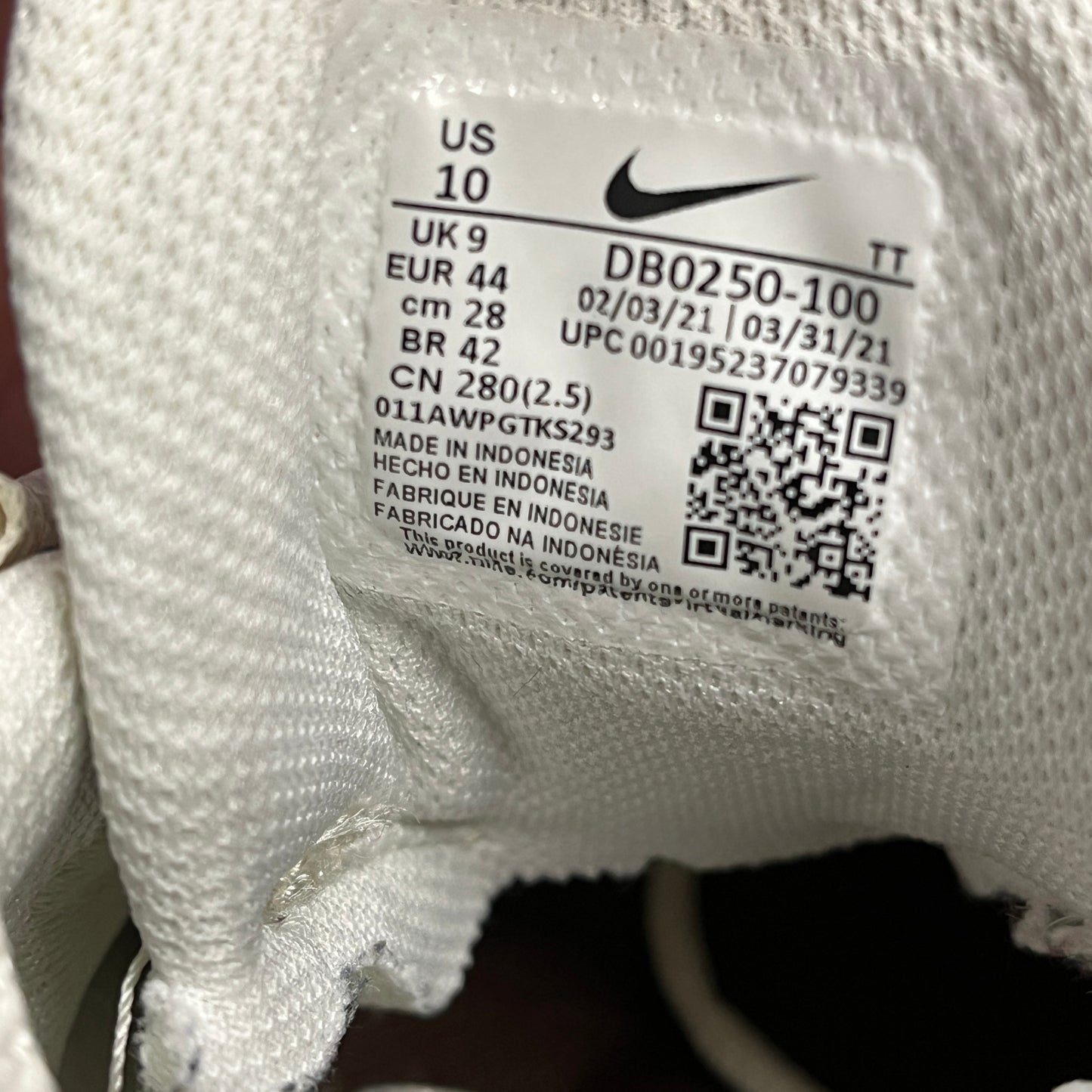Nike air max 95 white / brown gradient (UK9)