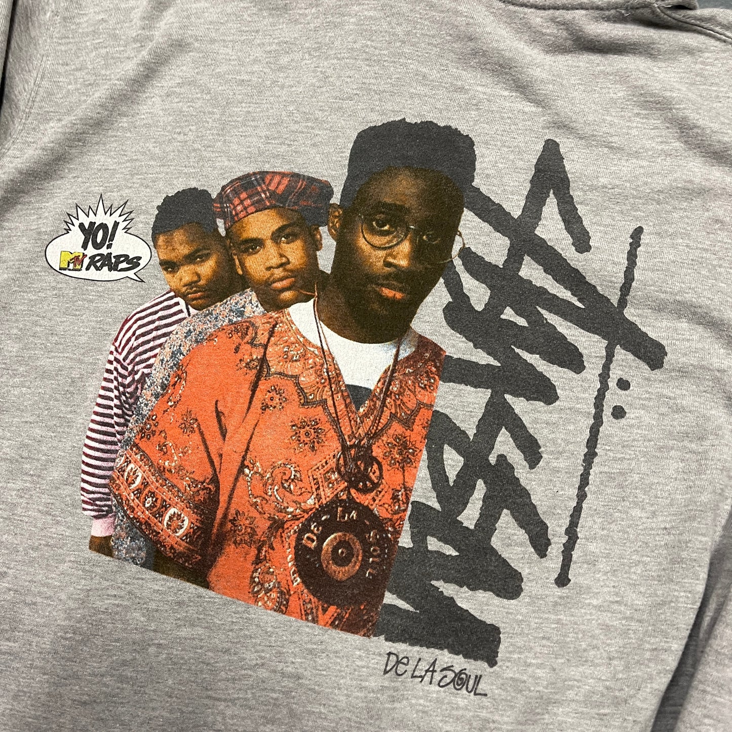 Stussy X Yo MTV raps grey hoodie (XL)