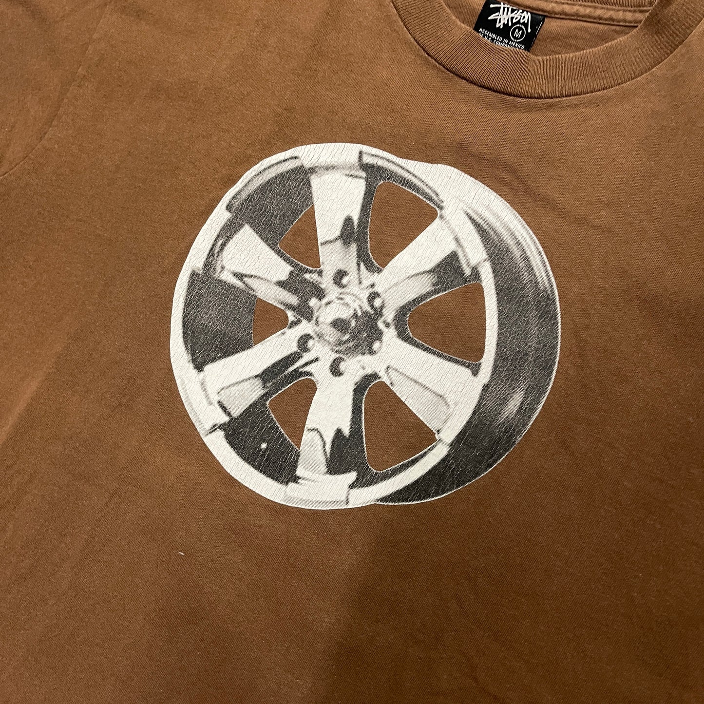 Stussy brown car rim tee (M)