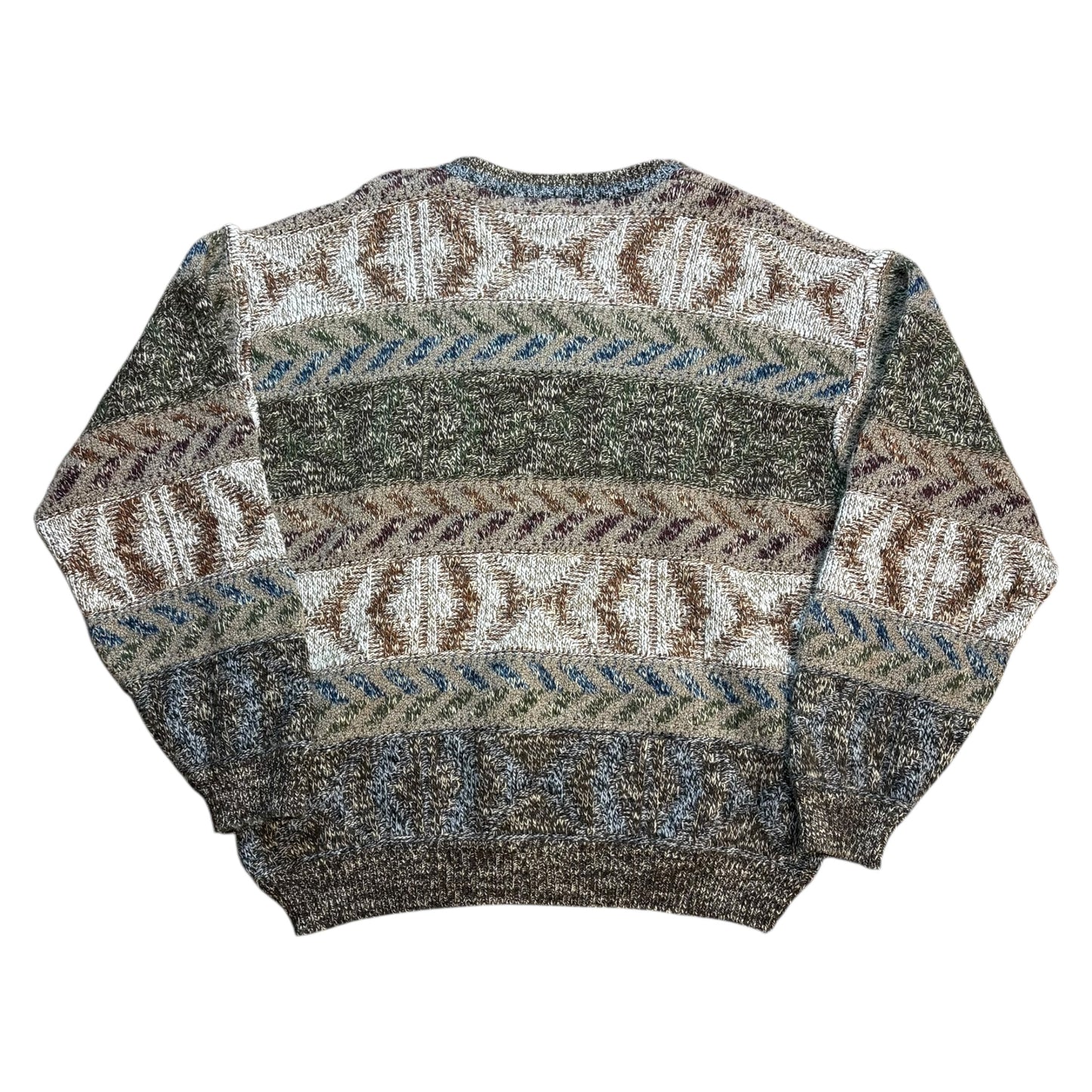 Lacoste stripe patterned heavy knit (L)