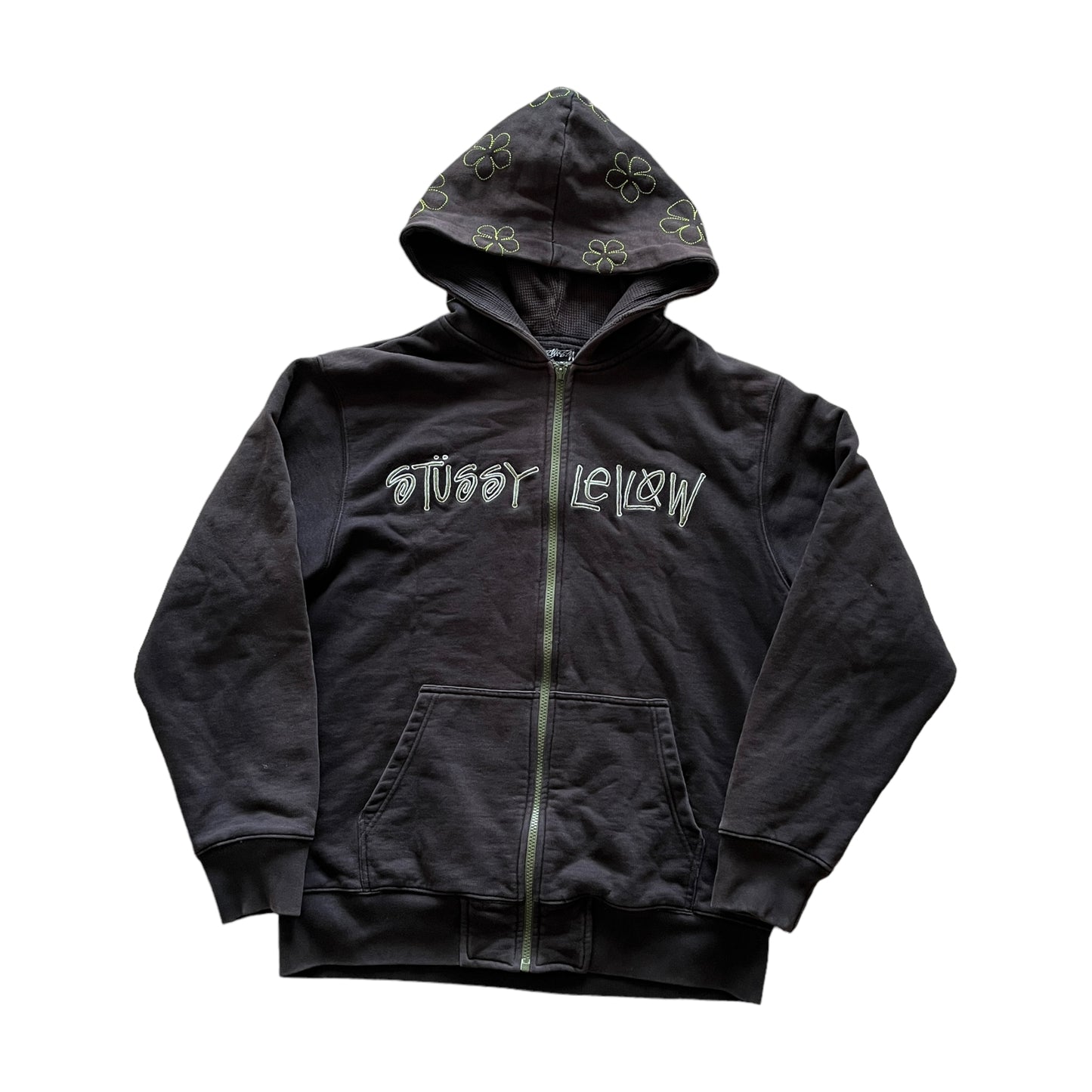 Stussy X Leilow black zipup hoodie (S)