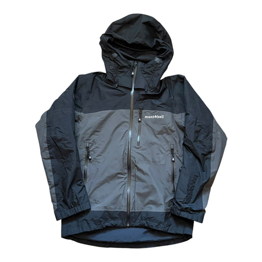 Montbell black / grey waterproof shell jacket (S)