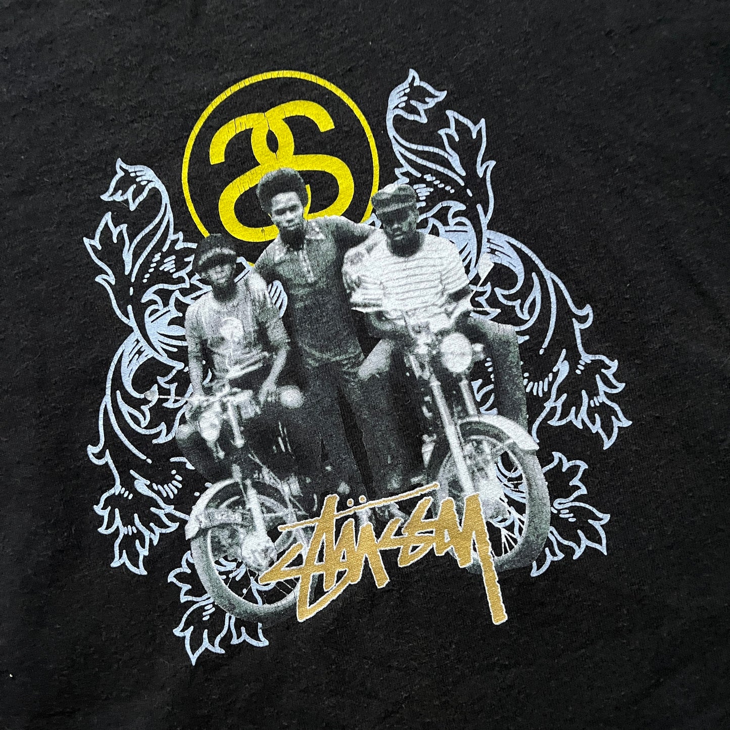 Stussy black motorbike tee (L)