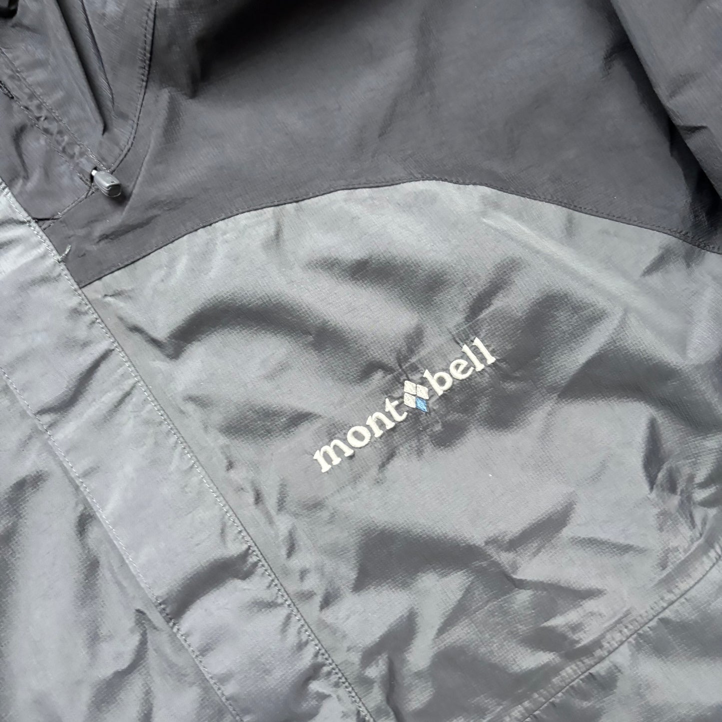 Montbell two tone grey waterproof shell jacket (XL)