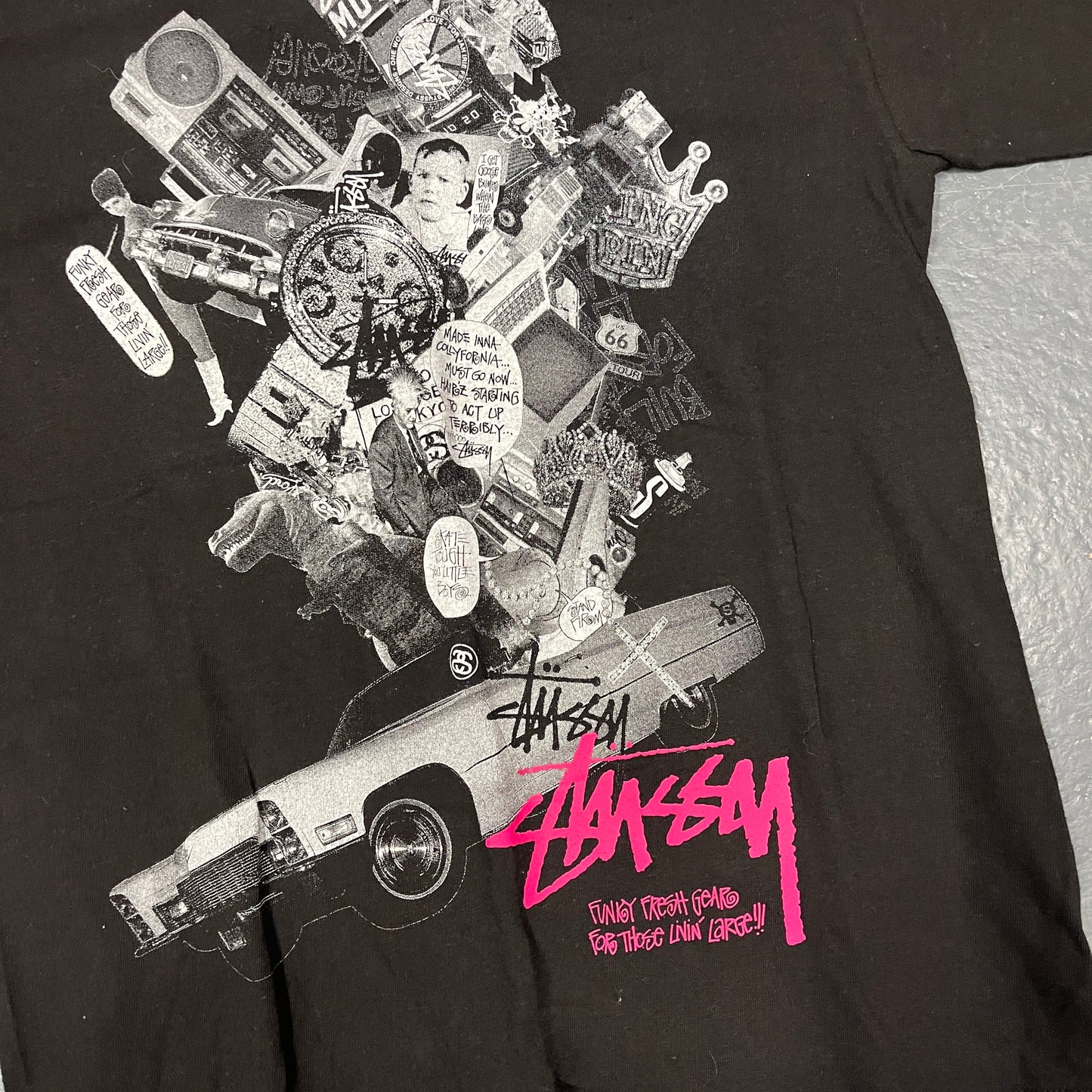 Stussy black fresh gear tee (S)