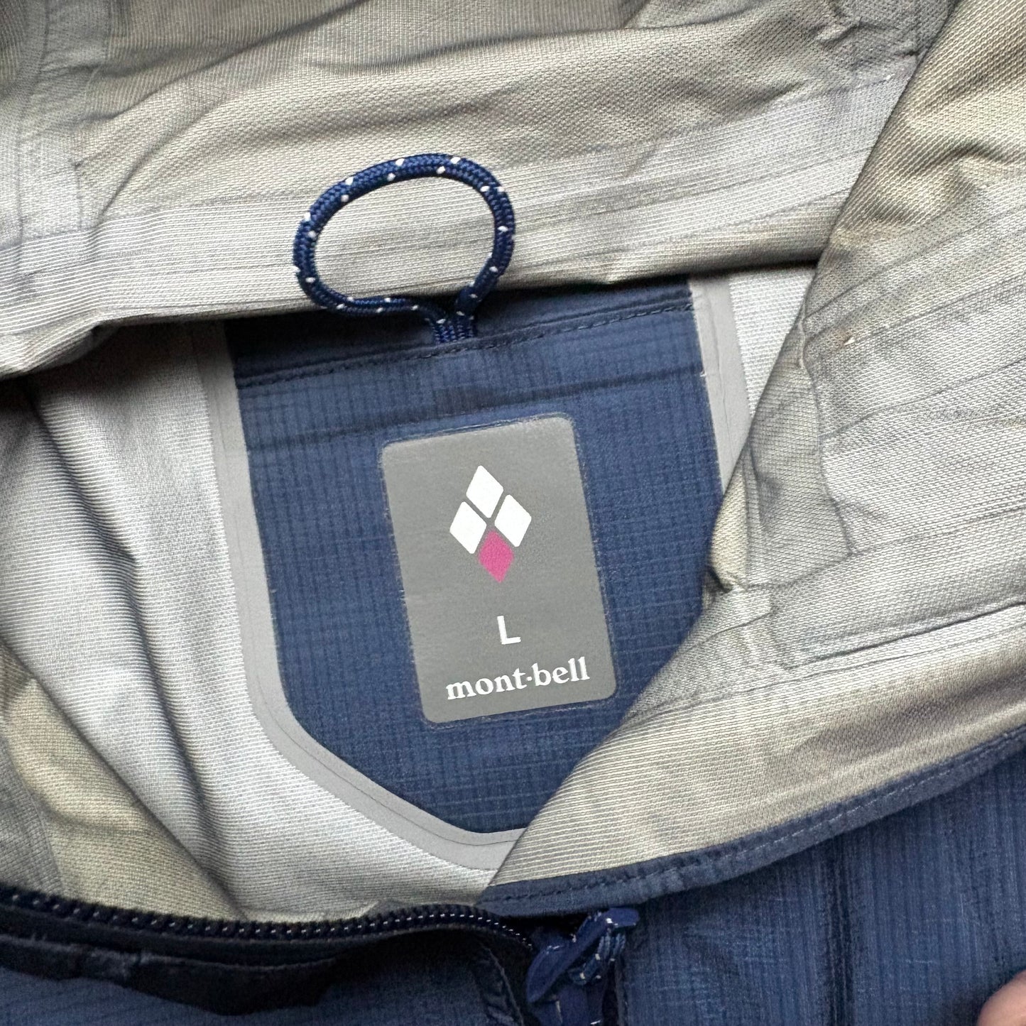 Montbell navy blue gore-tex shell jacket (L)