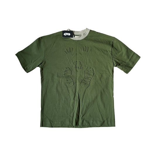 Clints olive green logo tee BNWT (S)