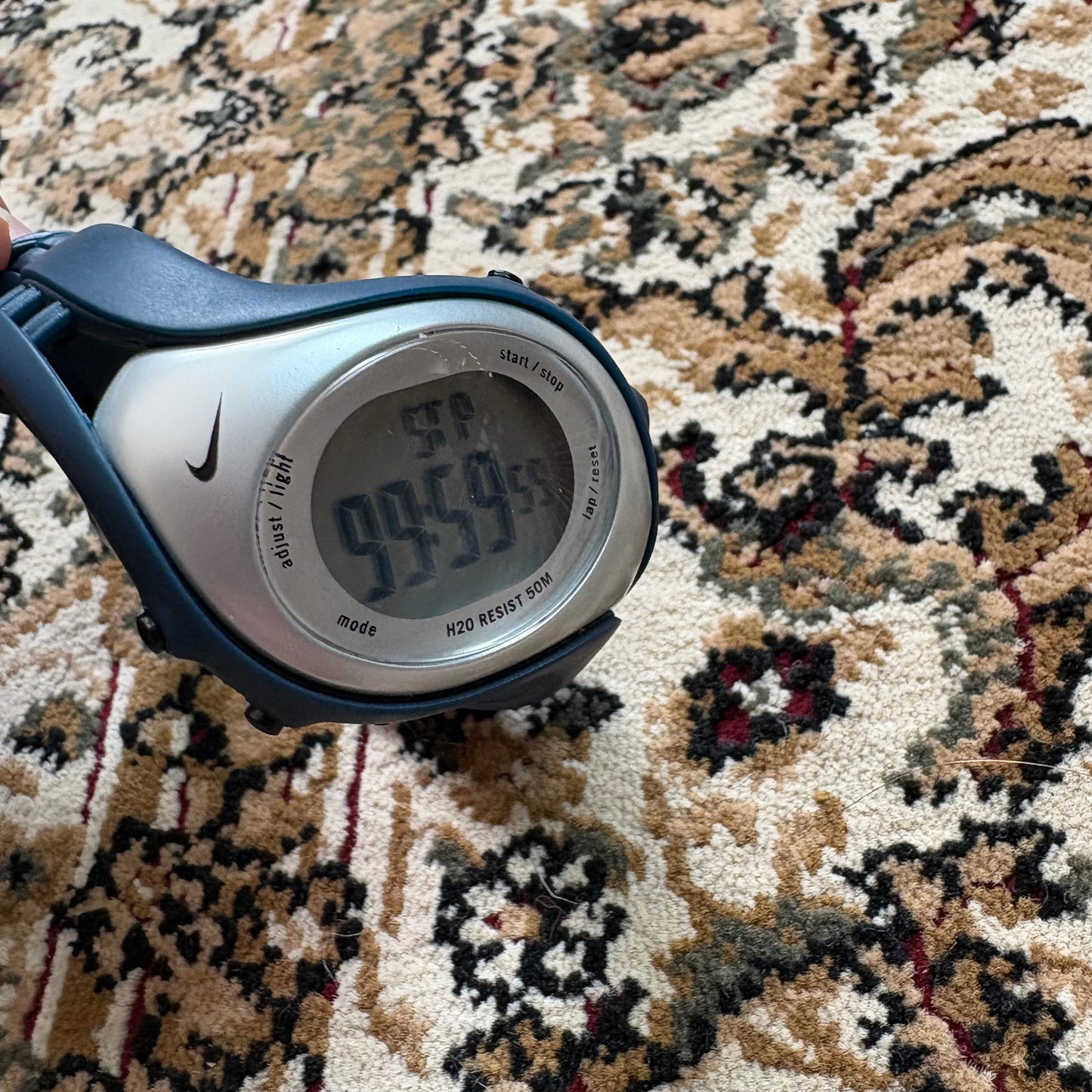 Nike triax watch navy blue/silver