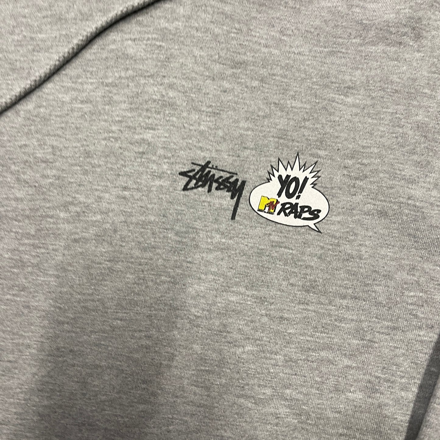 Stussy X Yo MTV raps grey hoodie (XL)