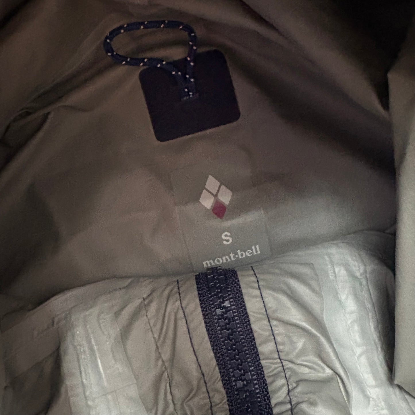 Montbell navy blue waterproof shell jacket (S)