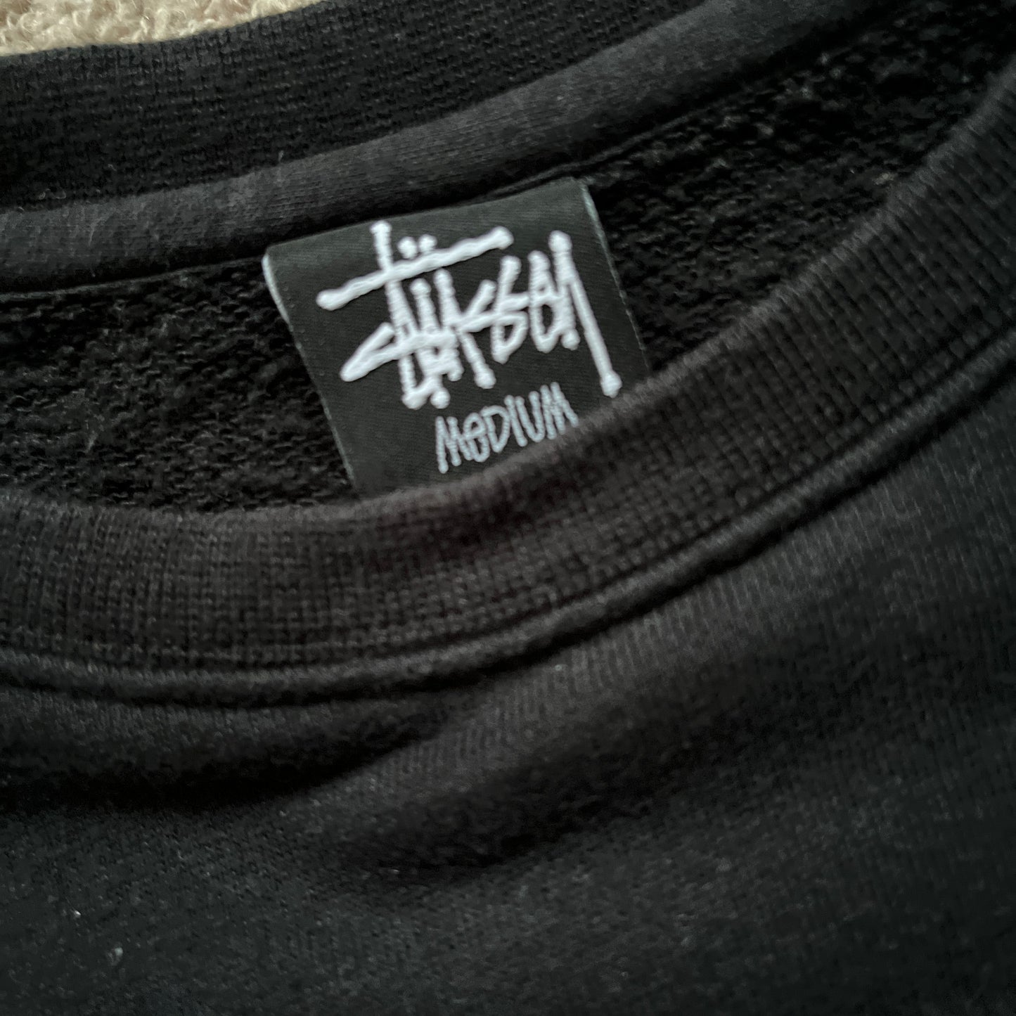 Stussy black world tour sweatshirt (M)