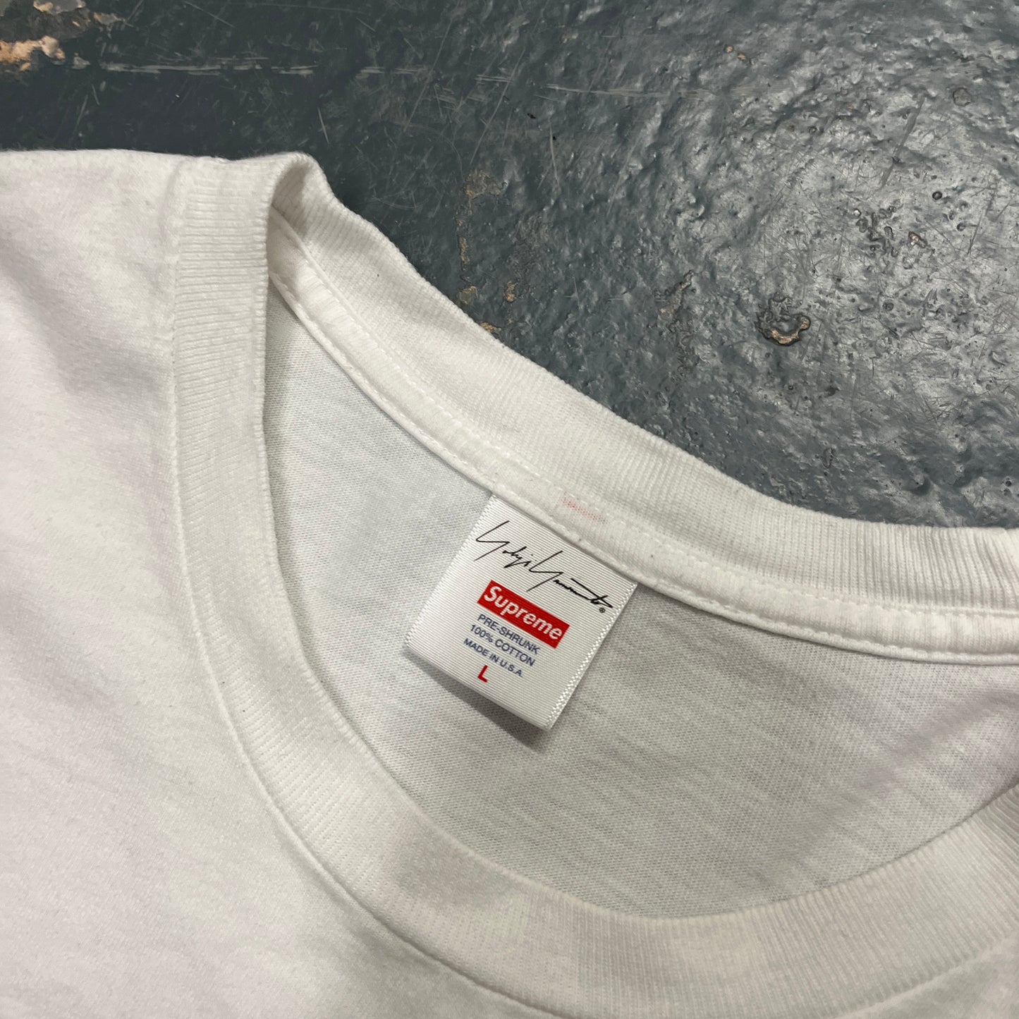 Supreme X Yohji Yamamoto white dog tshirt (L)