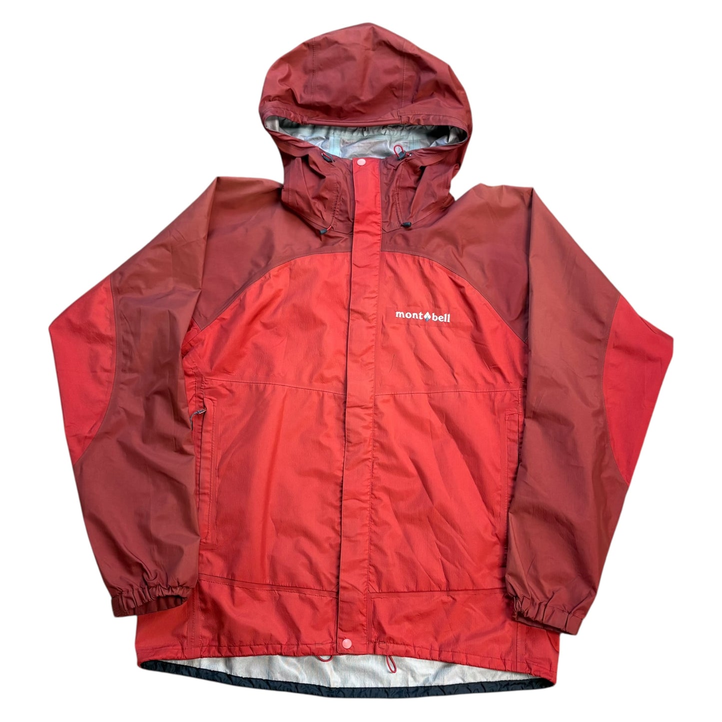 Montbell two tone red waterproof shell jacket (M)