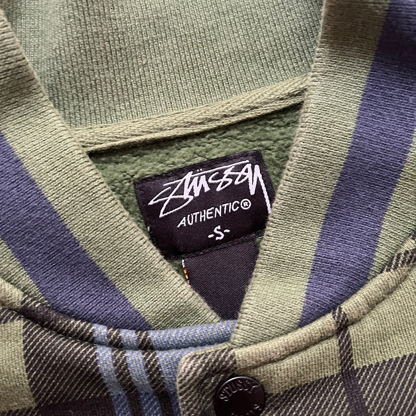 Stussy green tartan jacket (S)