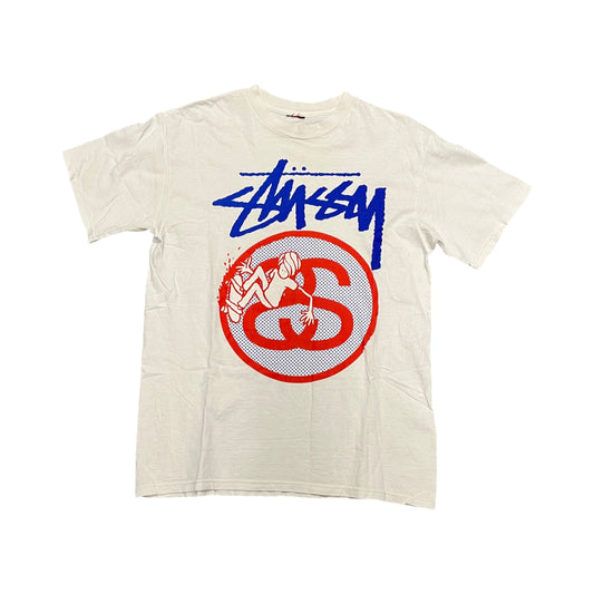 Stussy white skateboard tee (M)