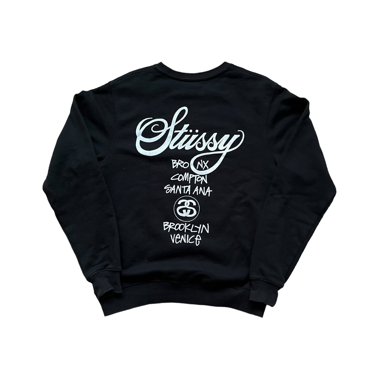 Stussy black world tour sweatshirt (M)