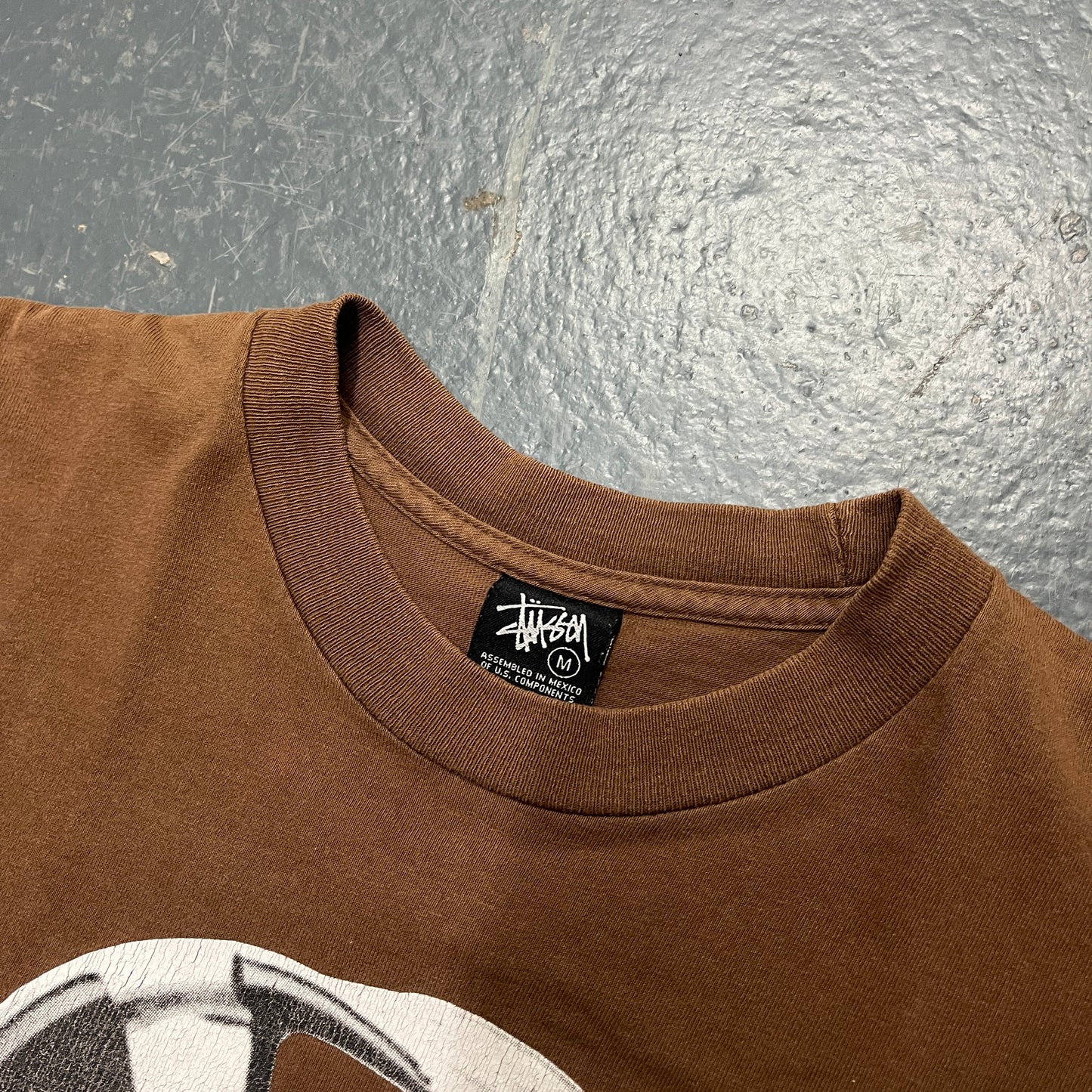 Stussy brown car rim tee (M)