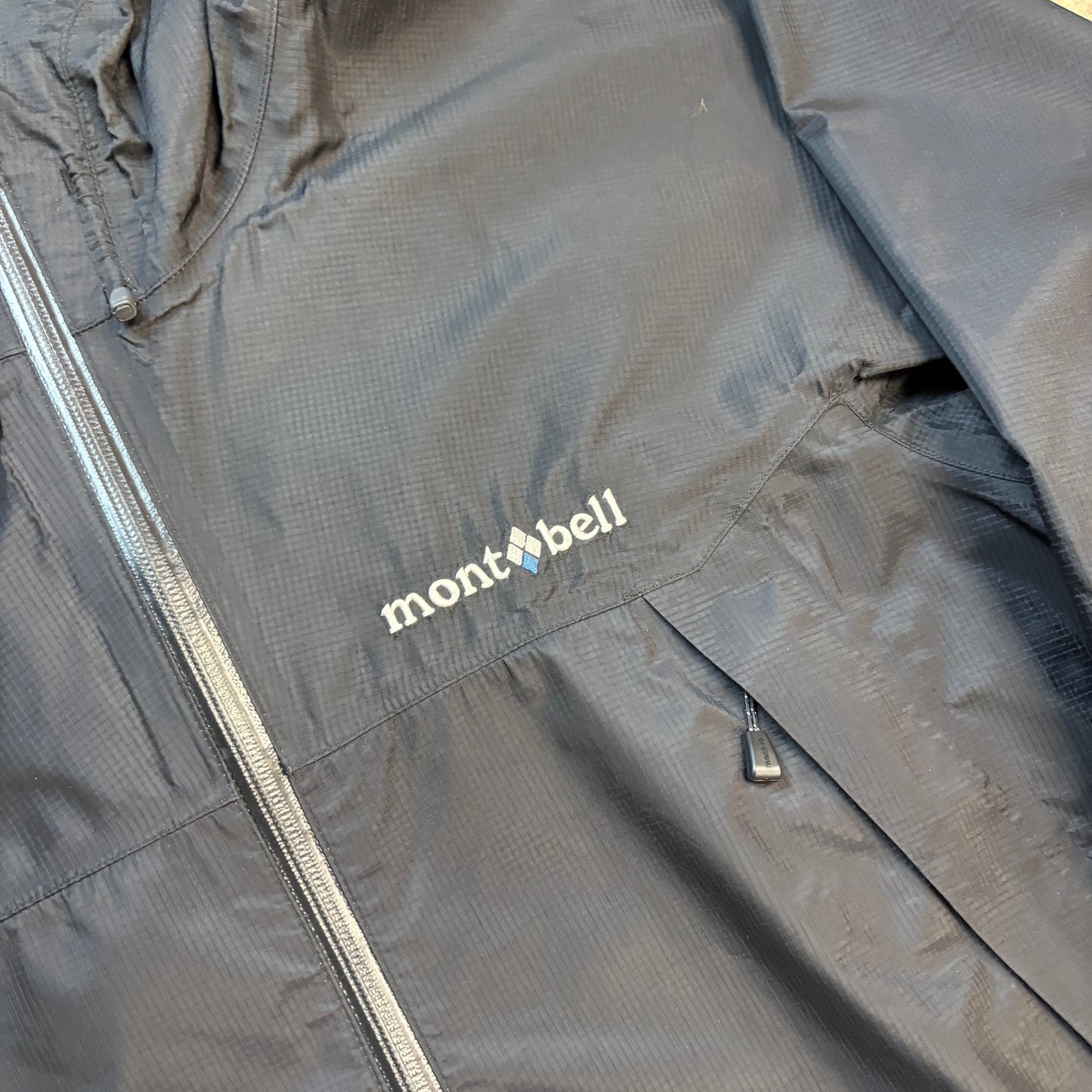 Montbell black waterproof shell jacket (M)