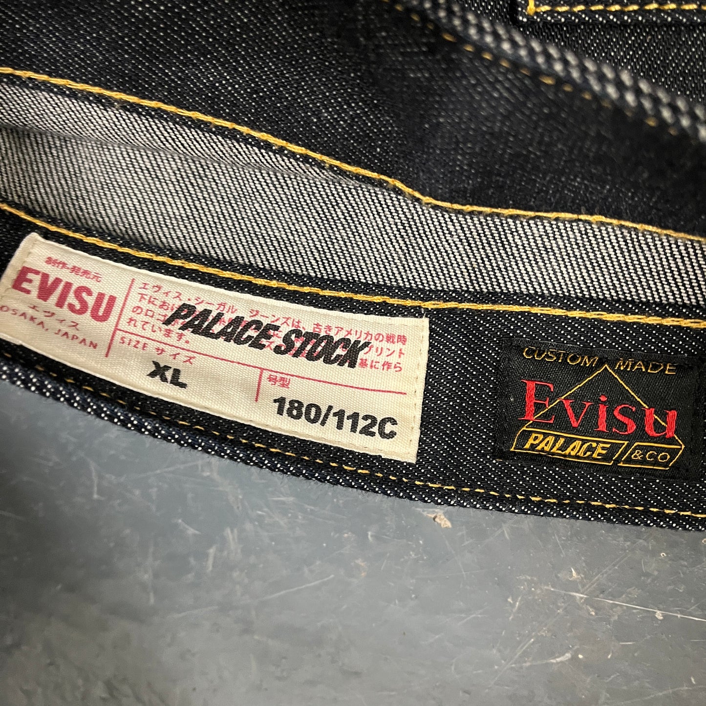 Palace X Evisu blue denim jacket (XL) (could fit large too)