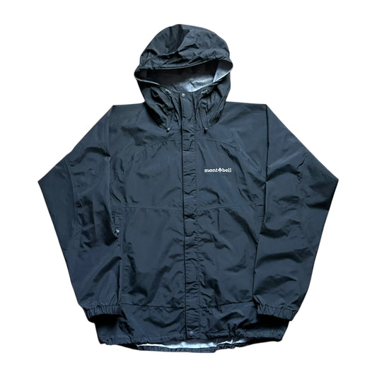 Montbell black waterproof shell jacket (M)