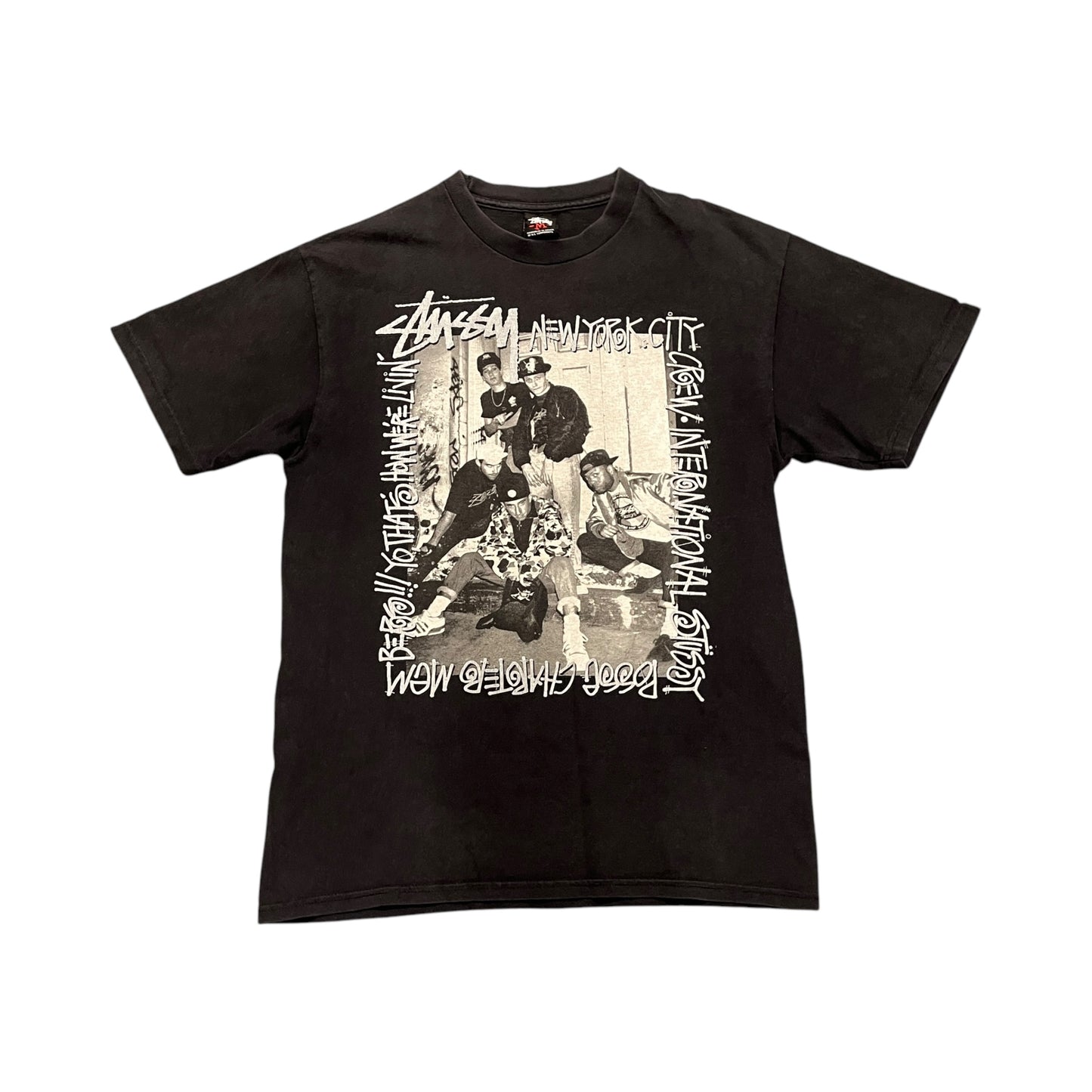 Stussy black youth tee (M)