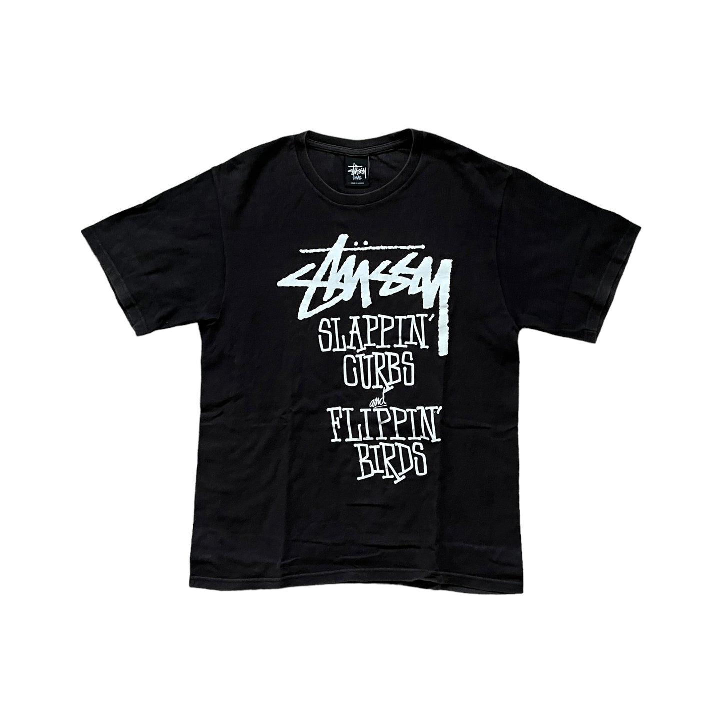 Stussy black slappin curbs tee (S)