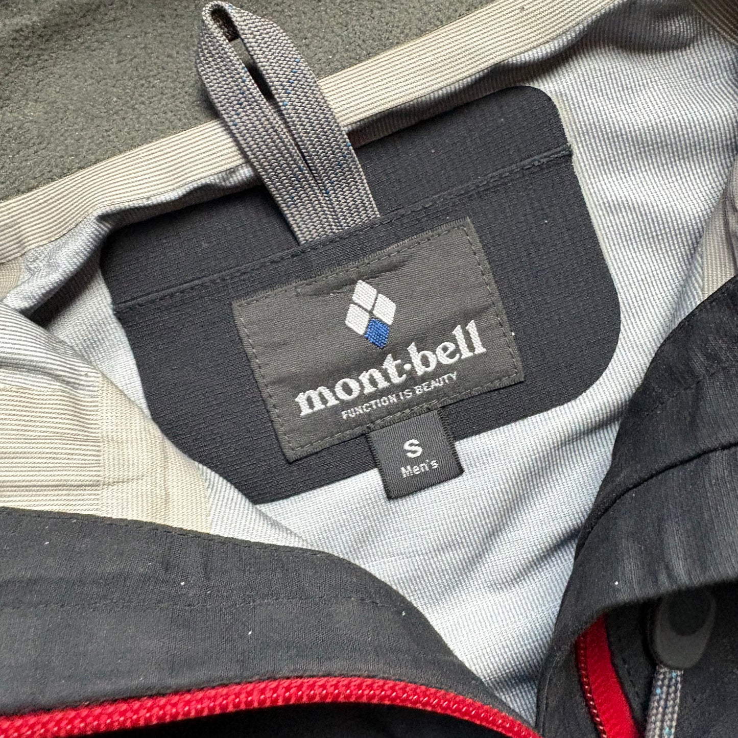 Montbell two tone black/red hardshell jacket (S)