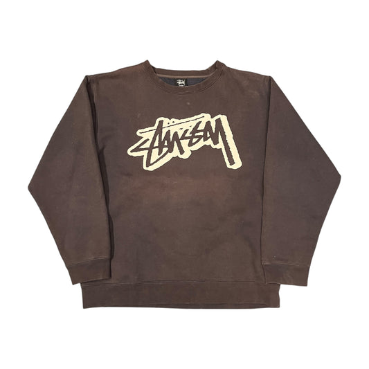 Stussy black spellout sweatshirt (L)