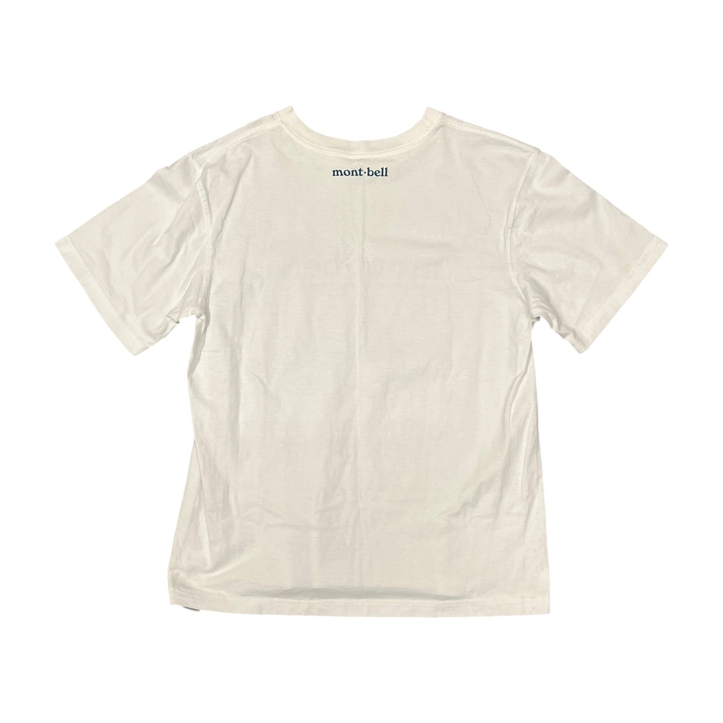 Montbell white spellout tee (S)