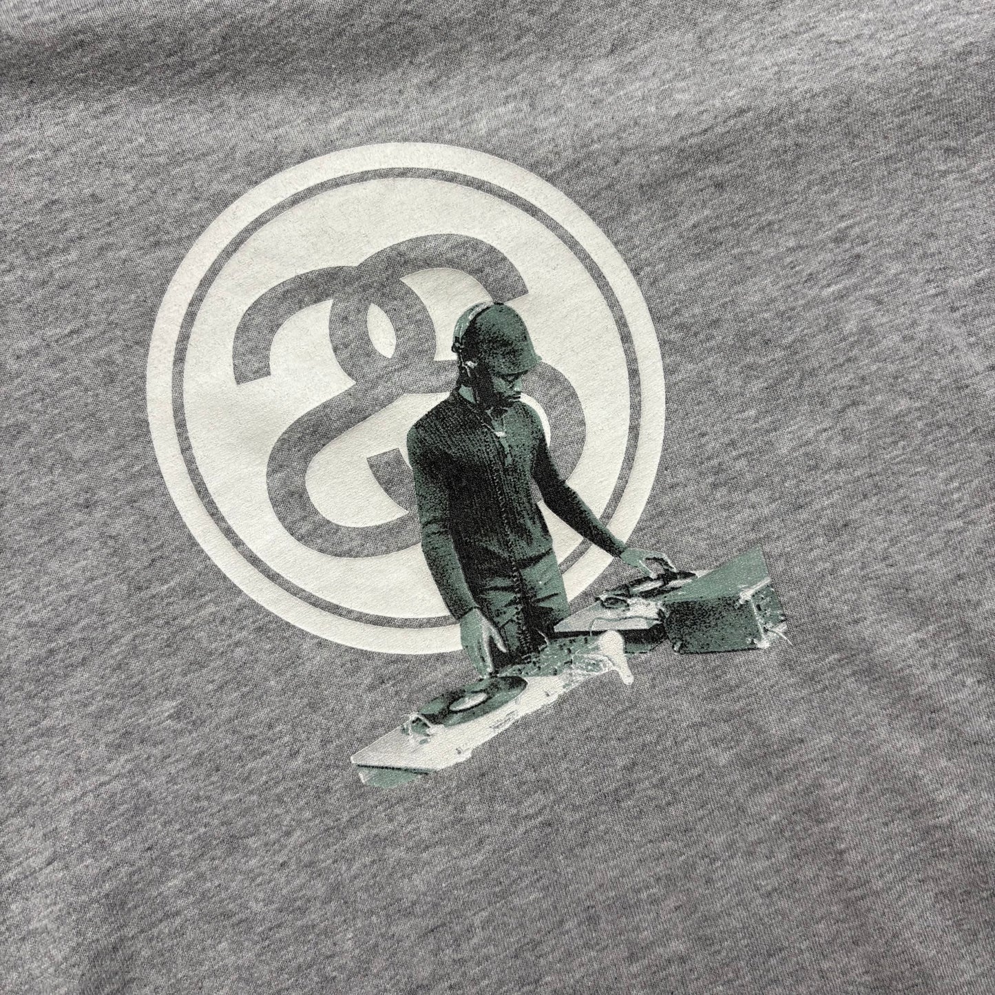 Stussy grey DJ tshirt (XL)