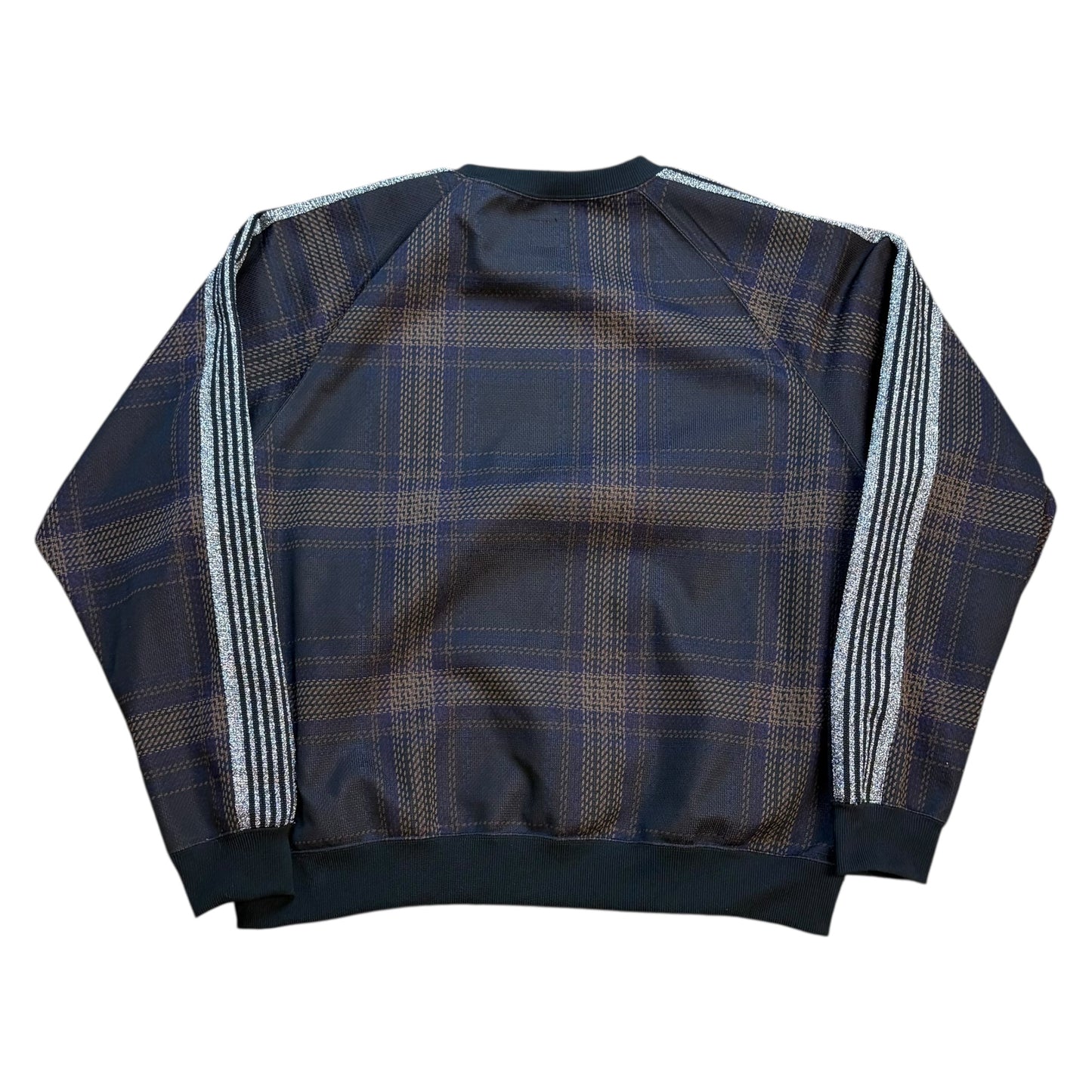 Needles tartan print glitter sweatshirt (L)