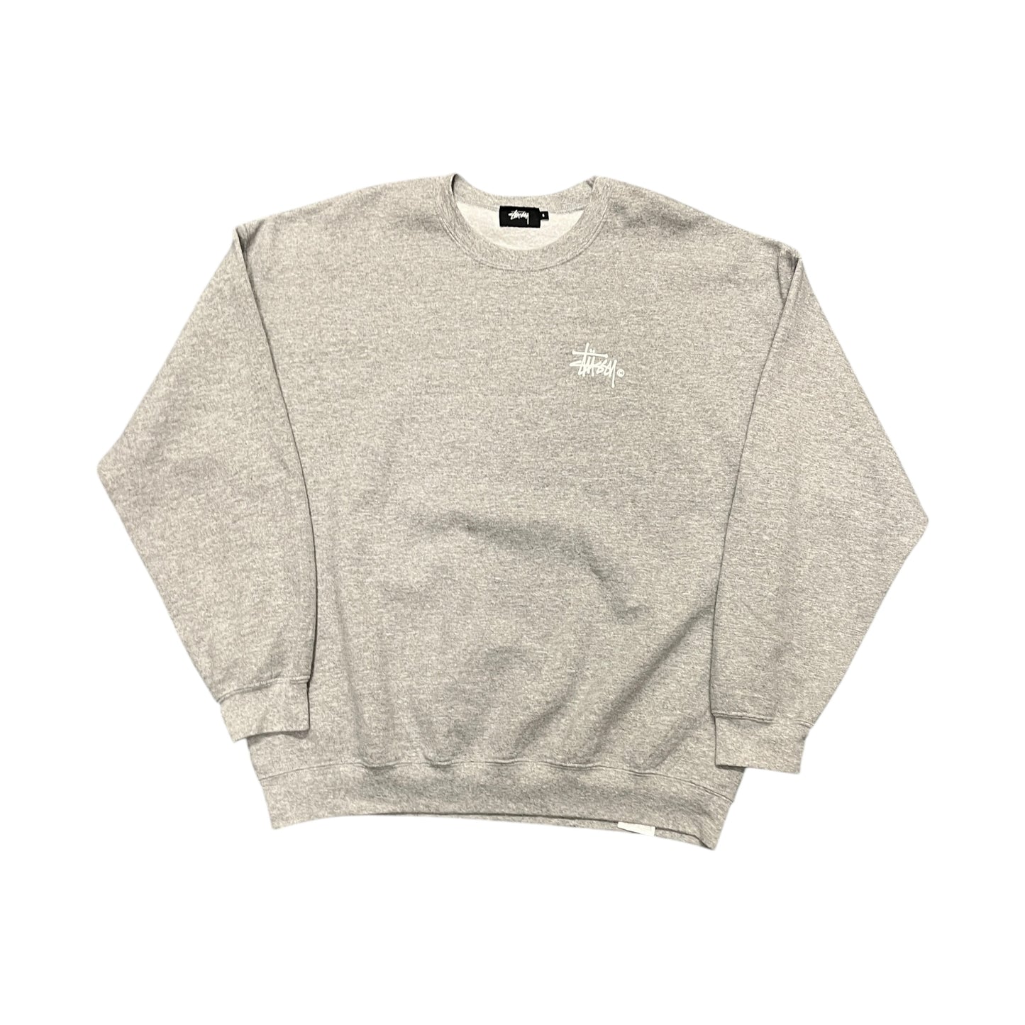 Stussy grey essential sweatshirt (S)