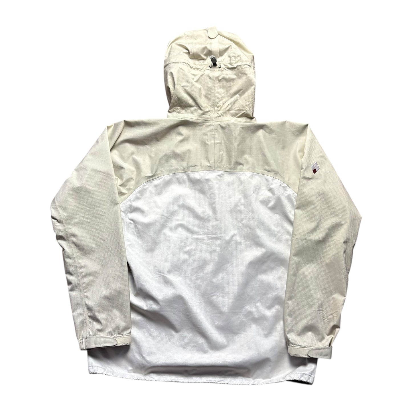 Montbell two tone beige waterproof shell jacket (L)