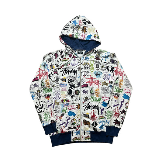 Stussy allover print zipup (S)