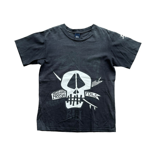 Stussy black skull graphic tee (M)