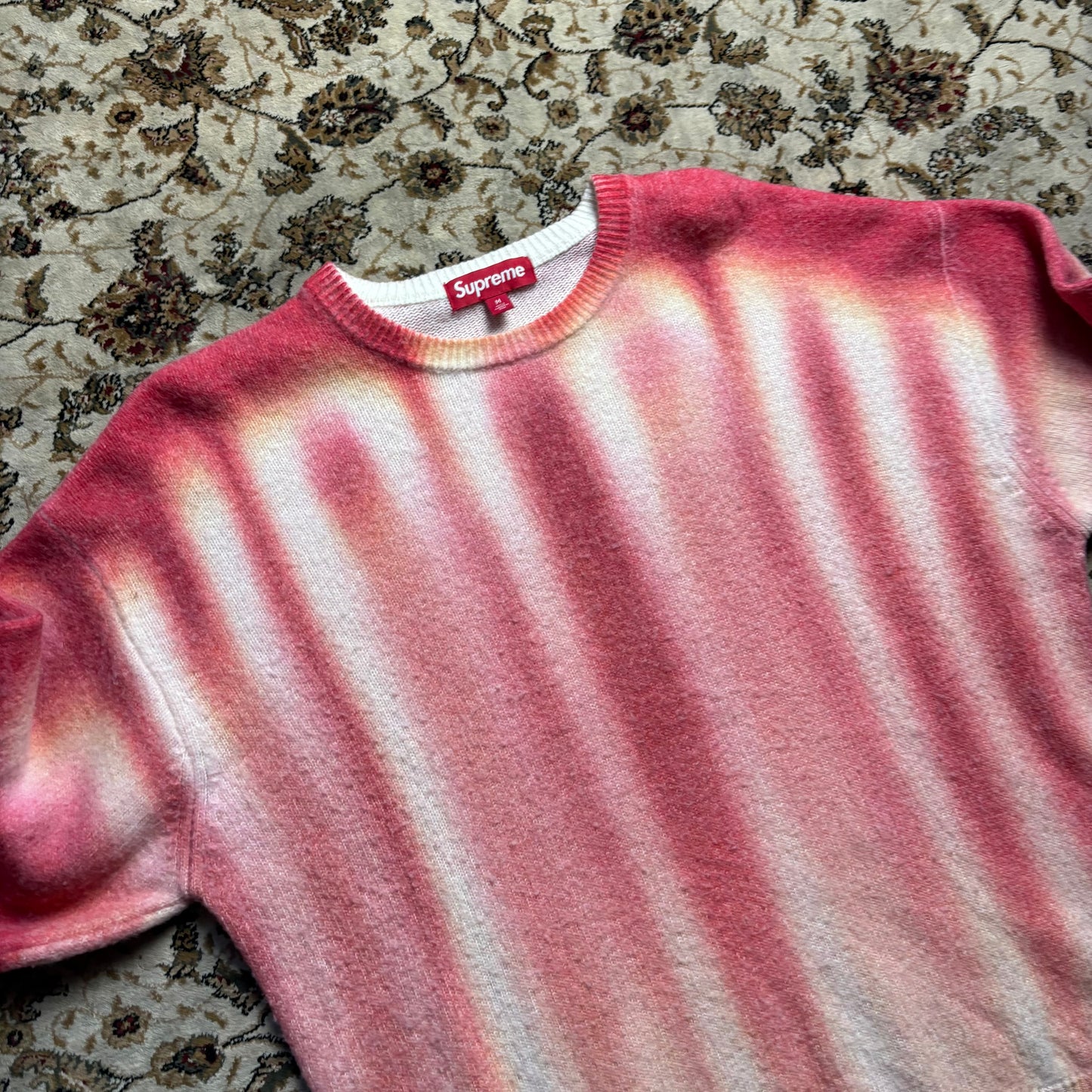 Supreme blurred knit red jumper (M)