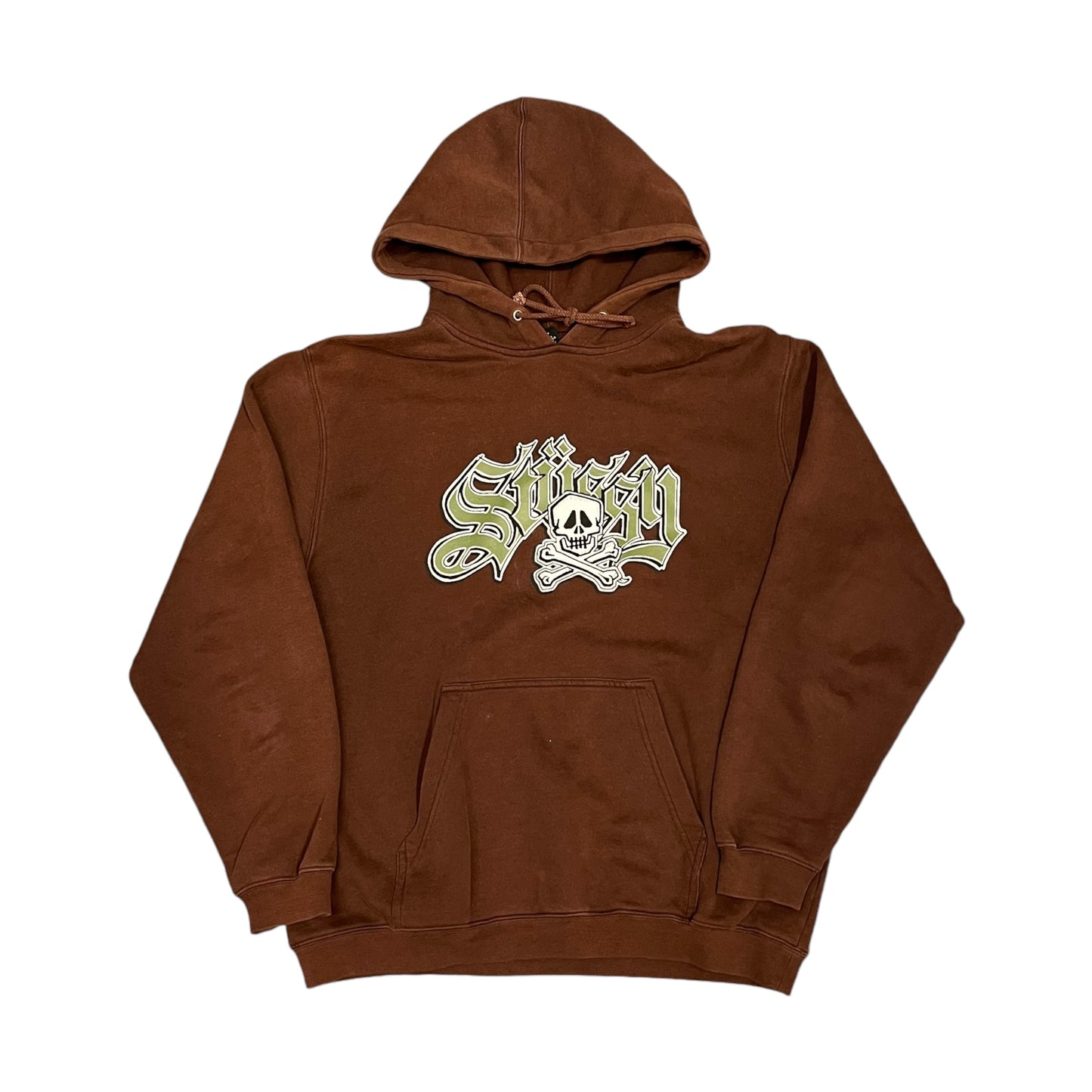 Stussy brown skull hoodie (large)