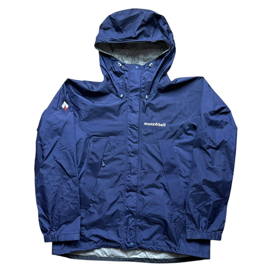 Montbell navy blue waterproof shell jacket (S)