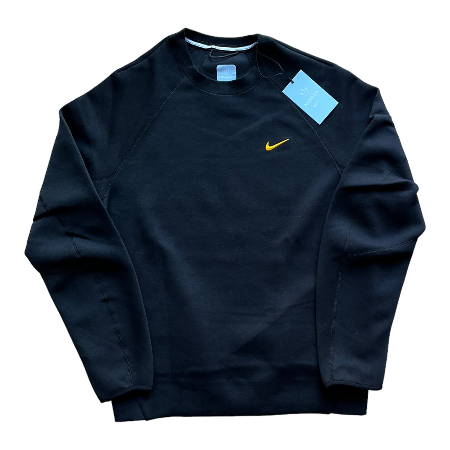 Nike nocta tech fleece sweatshirt black/yellow BNWT (XL)