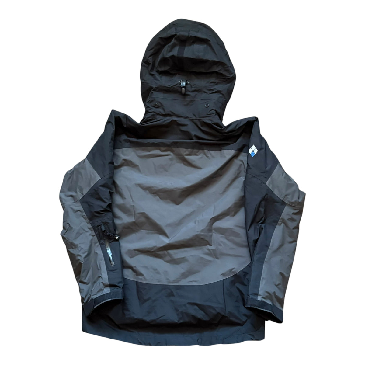 Montbell black / grey waterproof shell jacket (S)