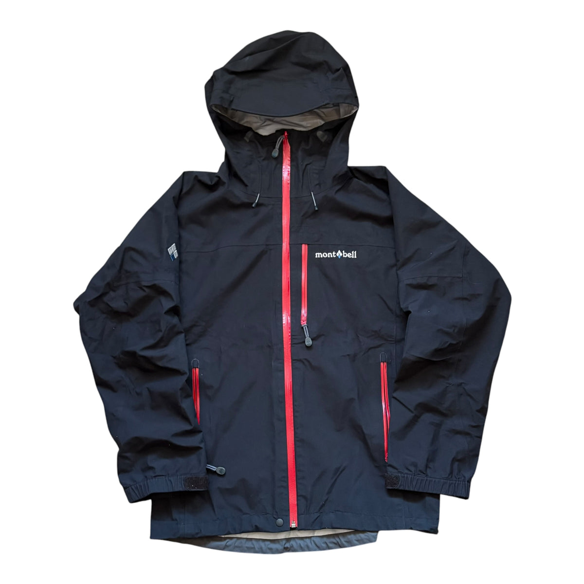 Montbell black / red waterproof shell jacket (M)
